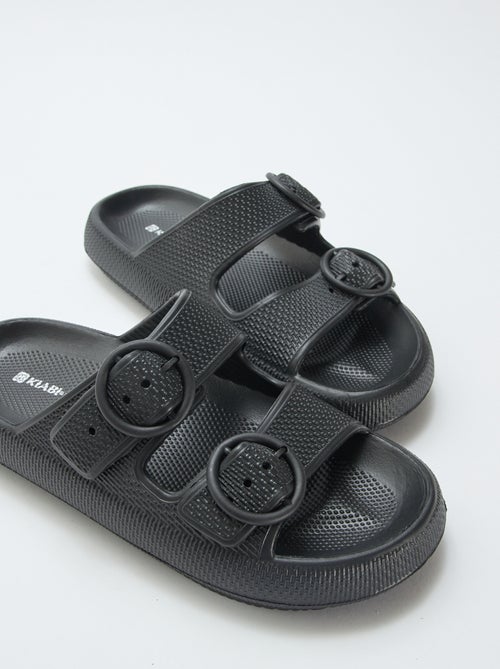 Effen muiltjes met dubbele bandjes - Kiabi