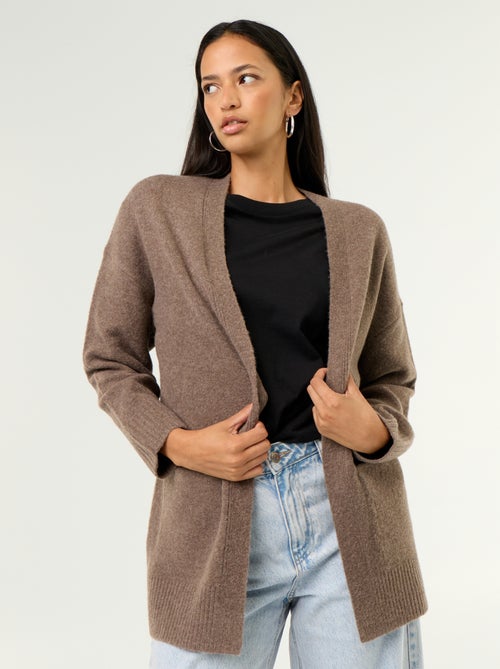 Effen open gilet met 2 opgestikte zakken - Kiabi Effen open gilet met 2 opgestikte zakken - Kiabi