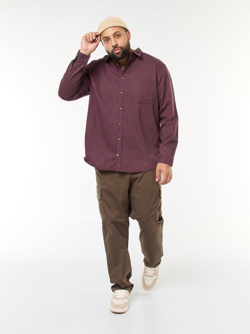 Effen overhemd met borstzak - Kiabi