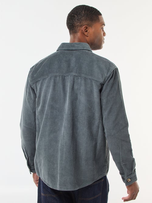 Effen overhemd van fluwelen katoen - Kiabi