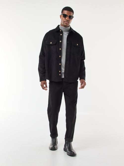 Effen overhemd van fluwelen katoen - Kiabi