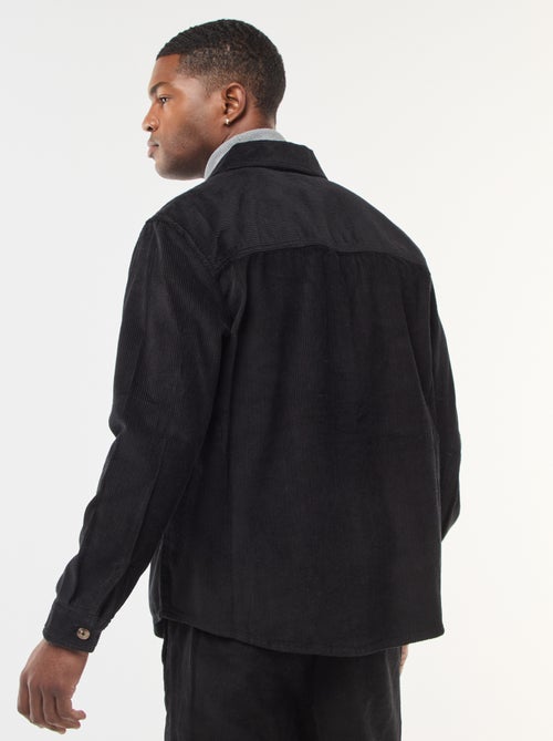 Effen overhemd van fluwelen katoen - Kiabi