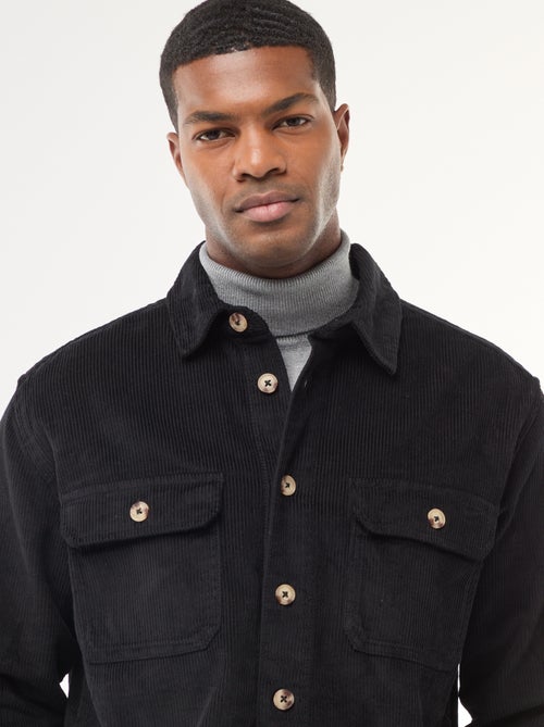 Effen overhemd van fluwelen katoen - Kiabi