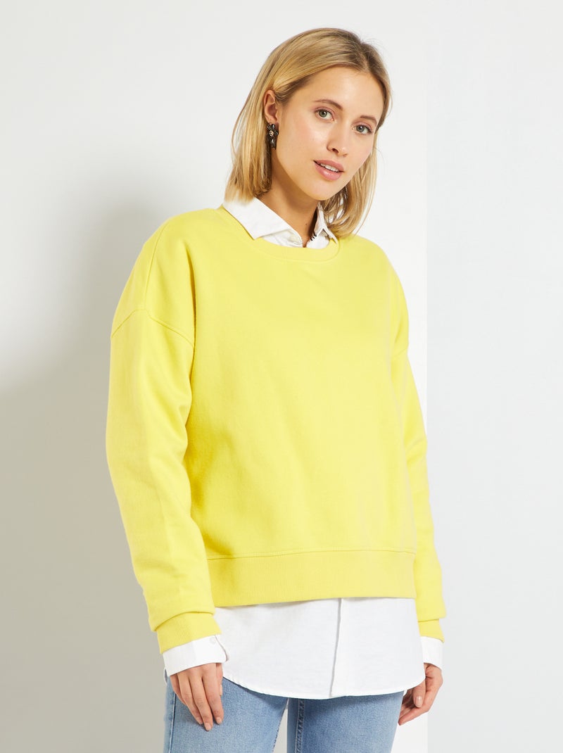 Effen oversized sweater GEEL - Kiabi