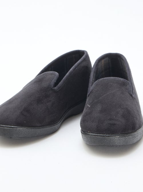 Effen pantoffels van nubuck - Kiabi