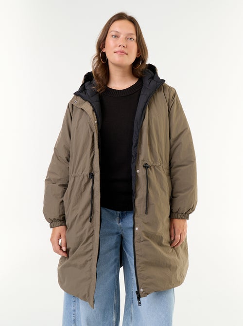 Effen parka met capuchon - Kiabi