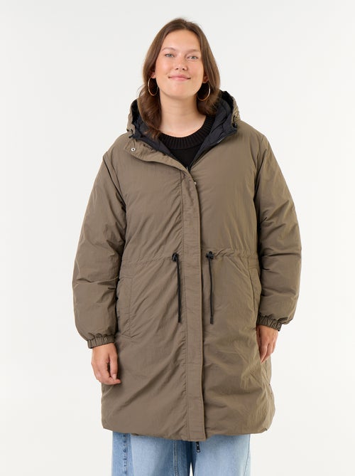 Effen parka met capuchon - Kiabi