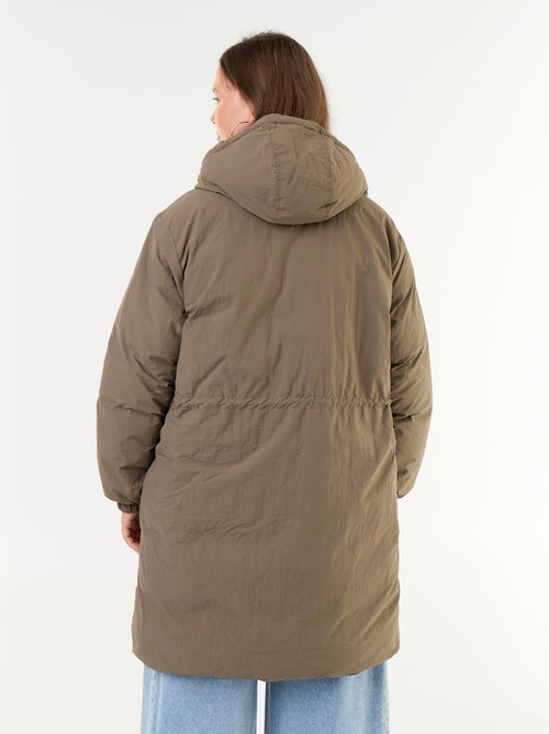 Effen parka met capuchon - Kiabi