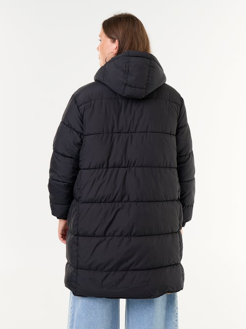 Effen parka met capuchon - Kiabi