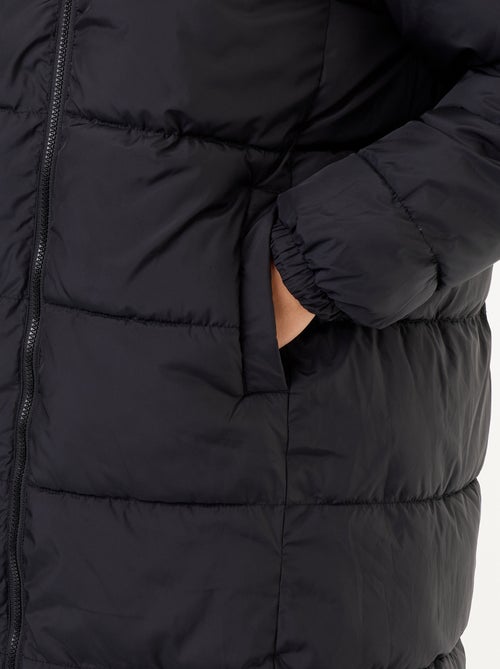 Effen parka met capuchon - Kiabi