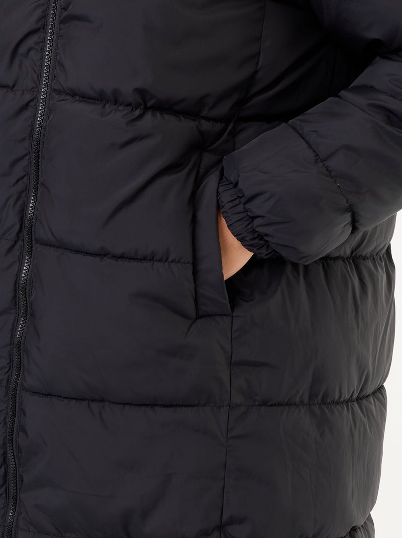 Effen parka met capuchon Groen - Kiabi