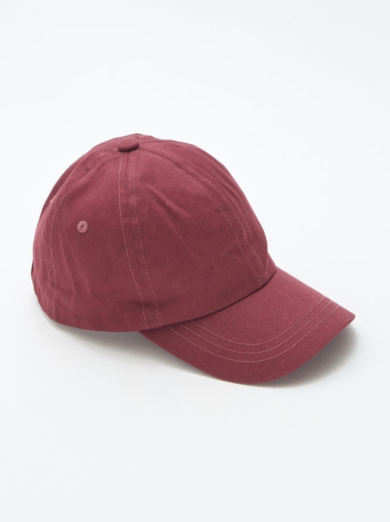 Effen pet in baseballstijl Rood - Kiabi