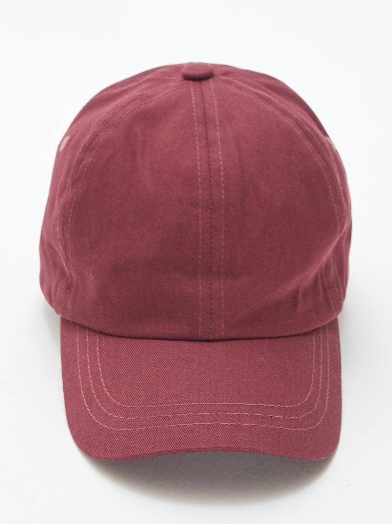 Effen pet in baseballstijl Rood - Kiabi