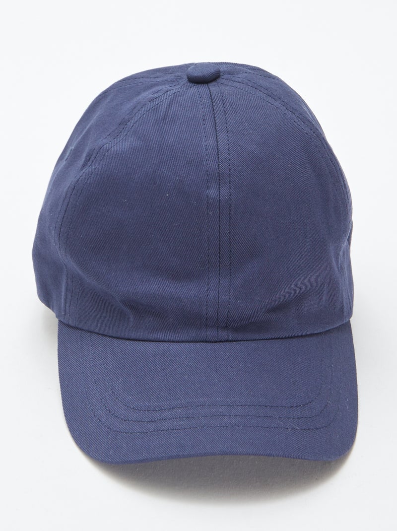 Effen pet in baseballstijl Zwart - Kiabi