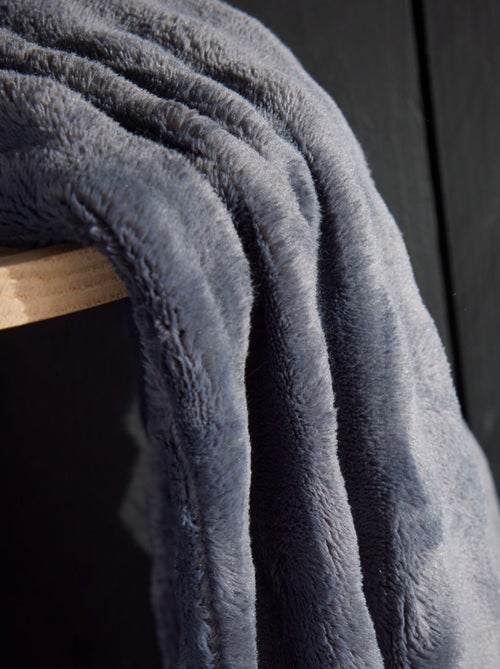 Effen plaid met wafeltextuur - Kiabi