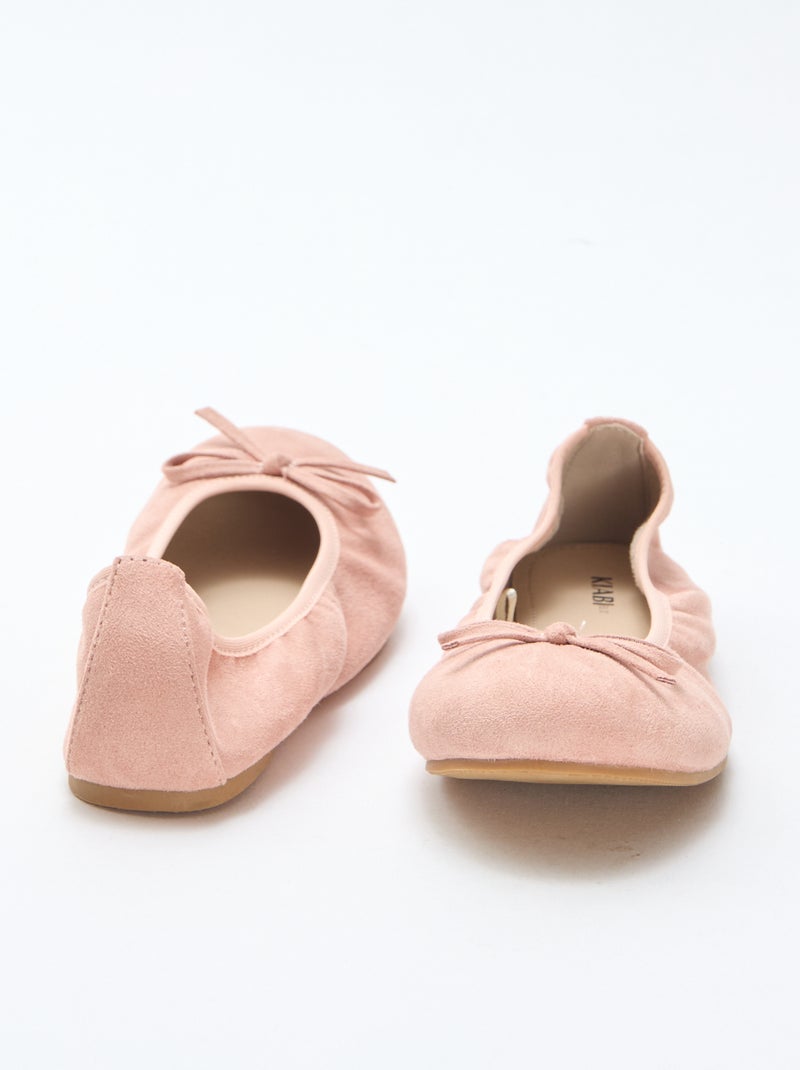 Effen platte ballerina's Biege - Kiabi