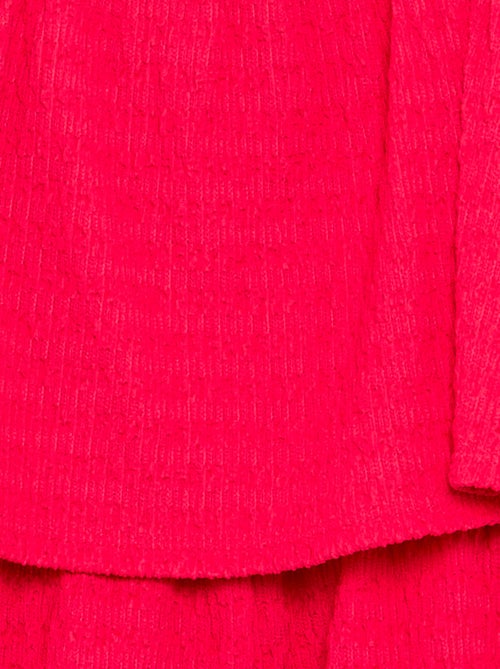 Effen playsuit met bandjes van gewafelde stof - Kiabi