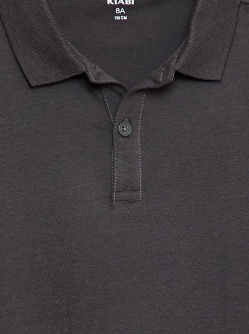 Effen polo met lange mouw - Kiabi
