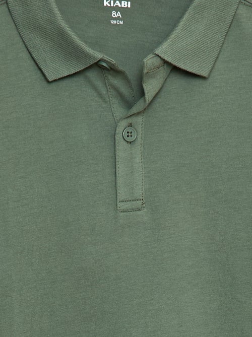 Effen polo met lange mouw - Kiabi