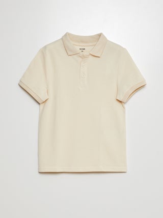 Effen polo van piquétricot