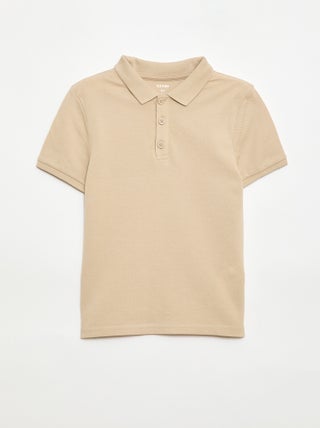 Effen polo van piquétricot