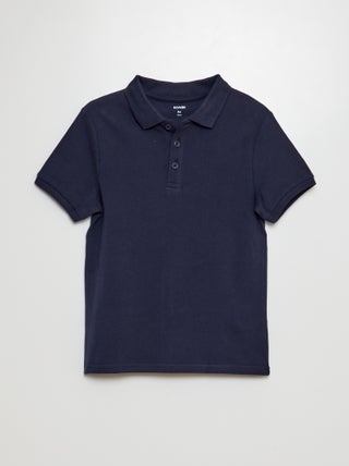 Effen polo van piquétricot