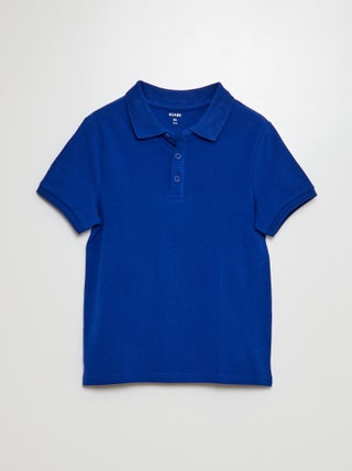 Effen polo van piquétricot