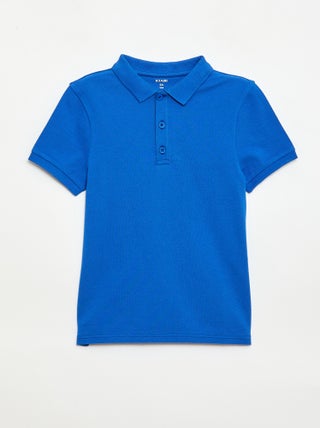 Effen polo van piquétricot