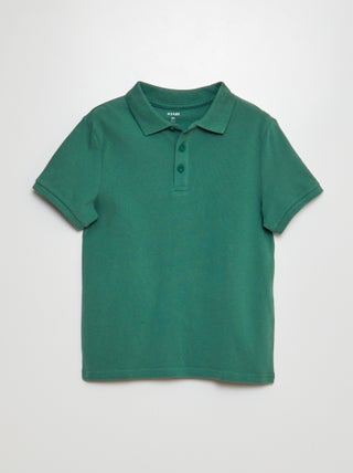 Effen polo van piquétricot