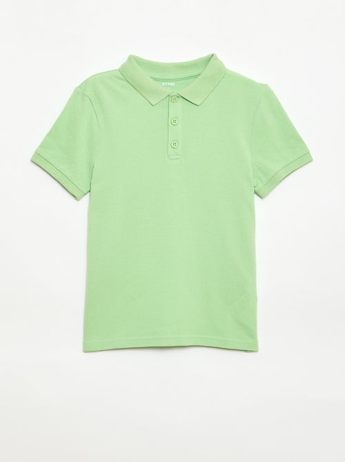Effen polo van piquétricot - Kiabi