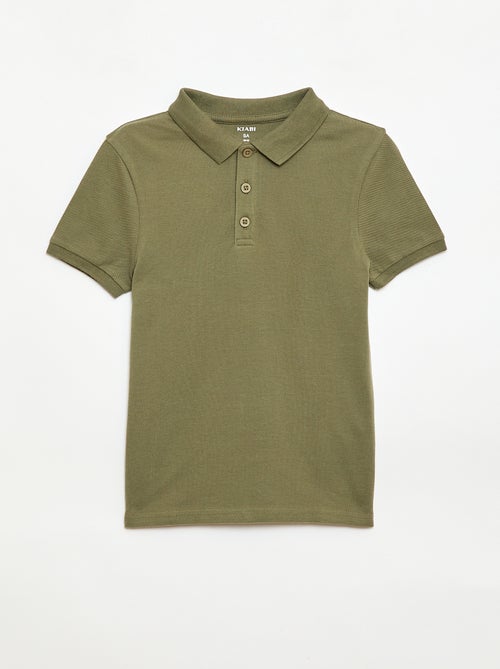 Effen polo van piquétricot - Kiabi