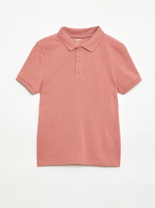 Effen polo van piquétricot - Kiabi