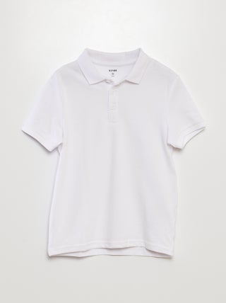 Effen polo van piquétricot