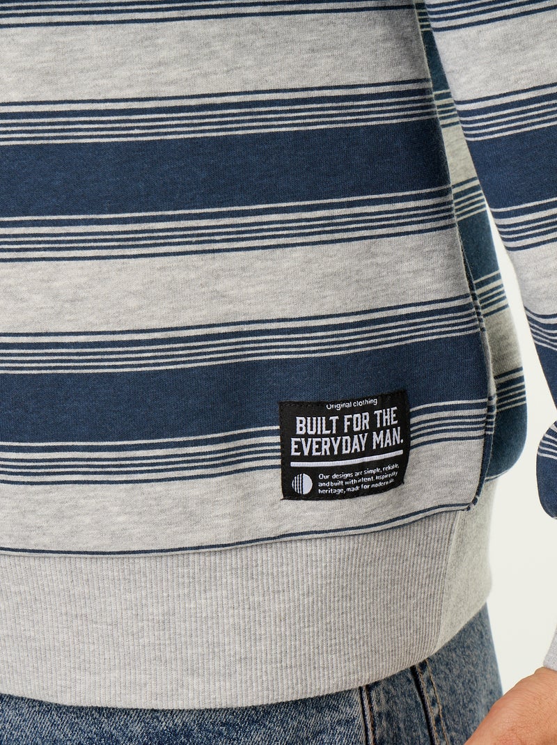 Effen poloshirt in rugbystijl met lange mouwen Blauw - Kiabi