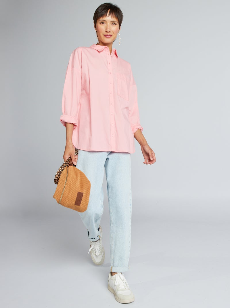 Effen poplin blouse ROSE - Kiabi