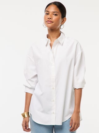 Effen poplin blouse