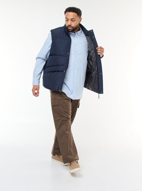 Effen recht overhemd van Oxford-katoen - Kiabi