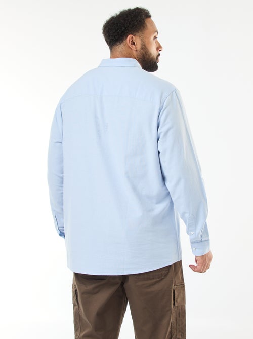 Effen recht overhemd van Oxford-katoen - Kiabi