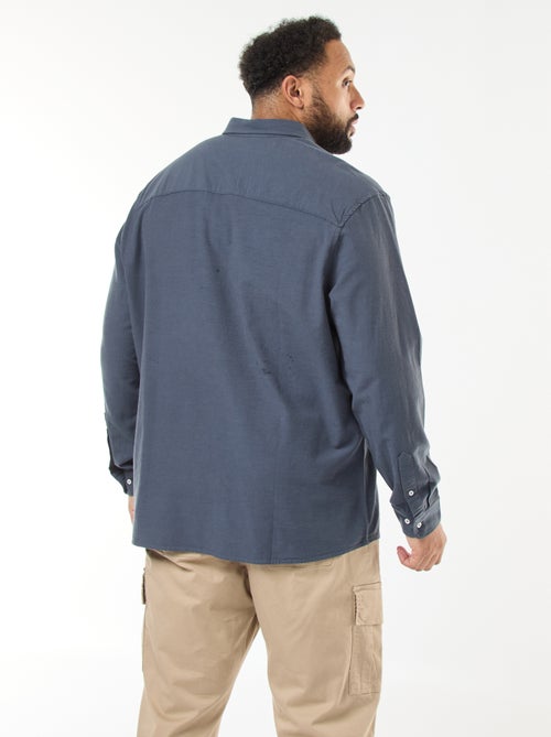 Effen recht overhemd van Oxford-katoen - Kiabi