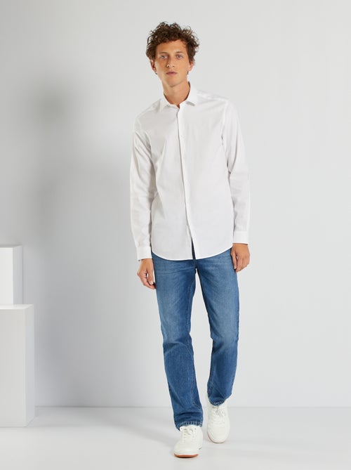 Effen recht overhemd - Kiabi