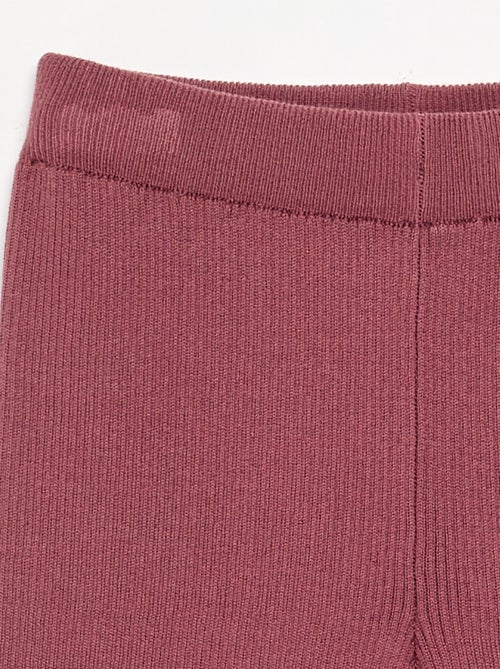 Effen rechte broek van jerseytricot - Kiabi