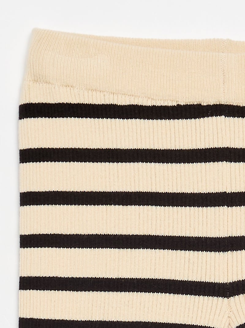 Effen rechte broek van jerseytricot Zwart - Kiabi