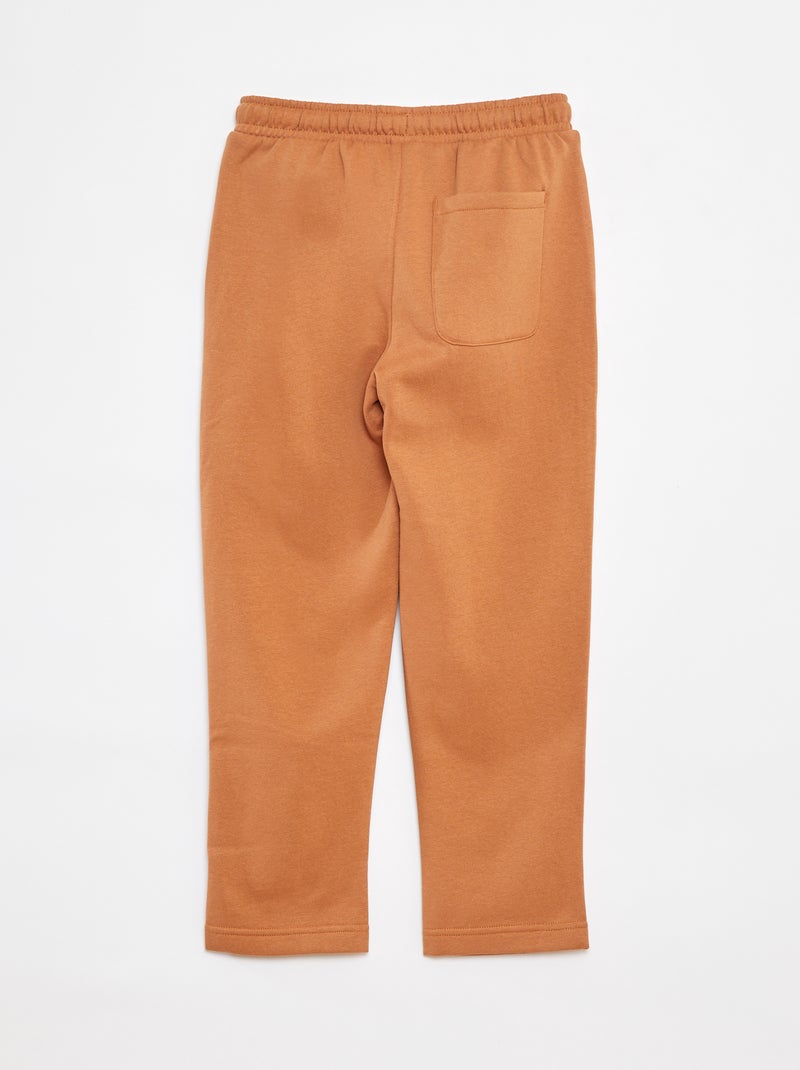 Effen, rechte joggingbroek - Comfortabel model Bruin - Kiabi