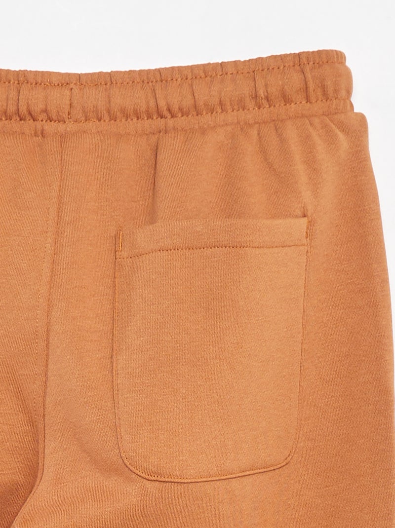 Effen, rechte joggingbroek - Comfortabel model Bruin - Kiabi