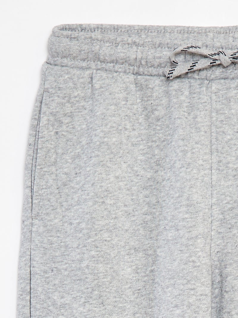 Effen, rechte joggingbroek - Comfortabel model Grijs - Kiabi