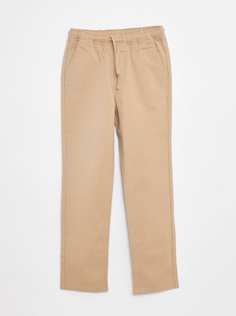 Effen regular-fit broek Biege - Kiabi