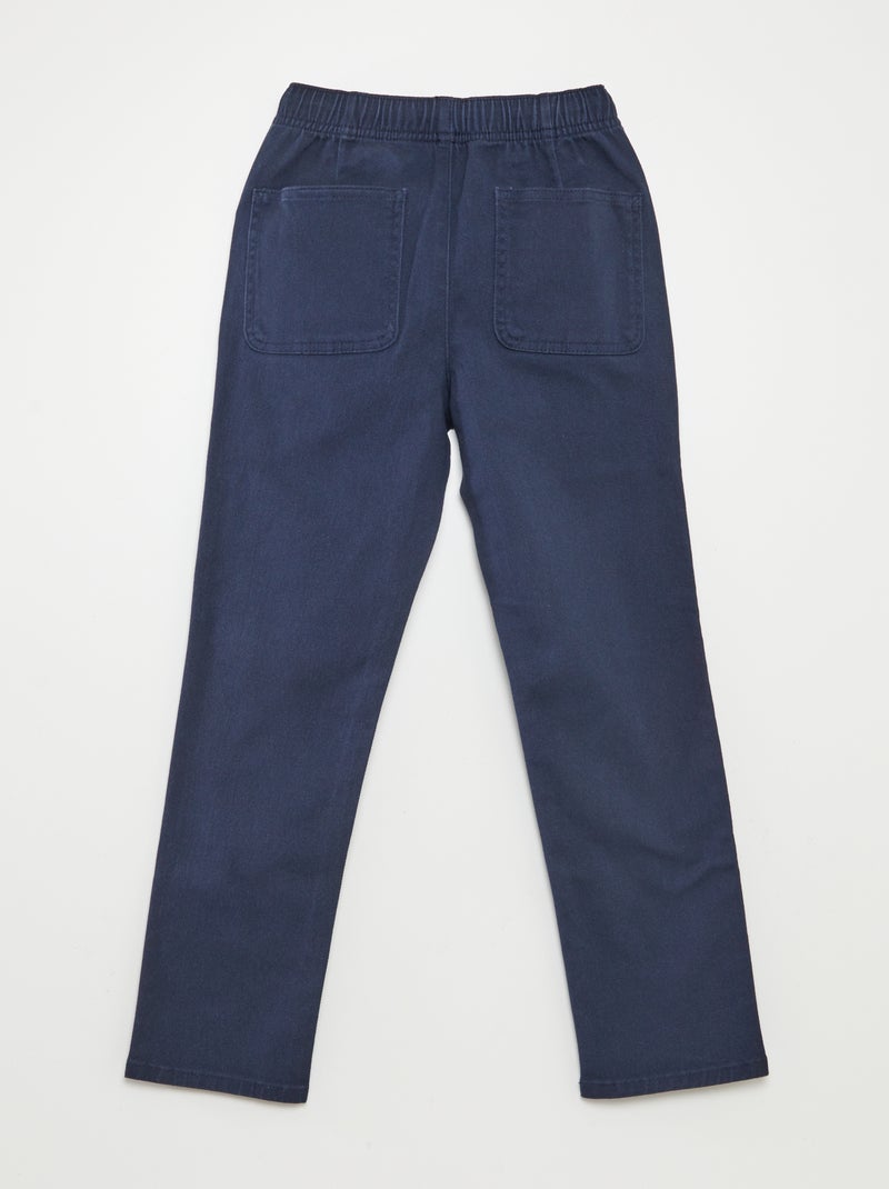 Effen regular-fit broek BLAUW - Kiabi