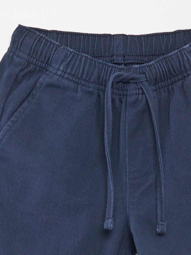 Effen regular-fit broek BLAUW - Kiabi