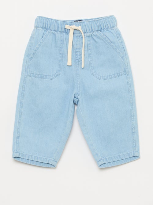 Effen relax fit broek met 2 opgestikte zakken - Kiabi