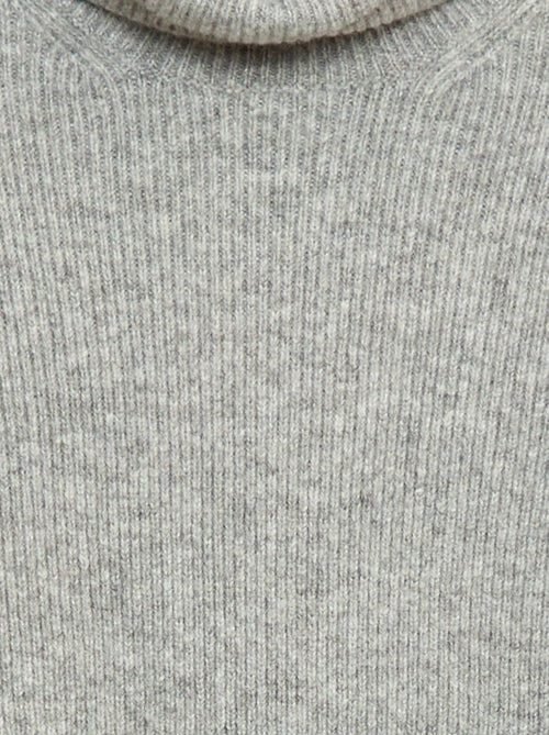 Effen ribbeltrui met col - Kiabi